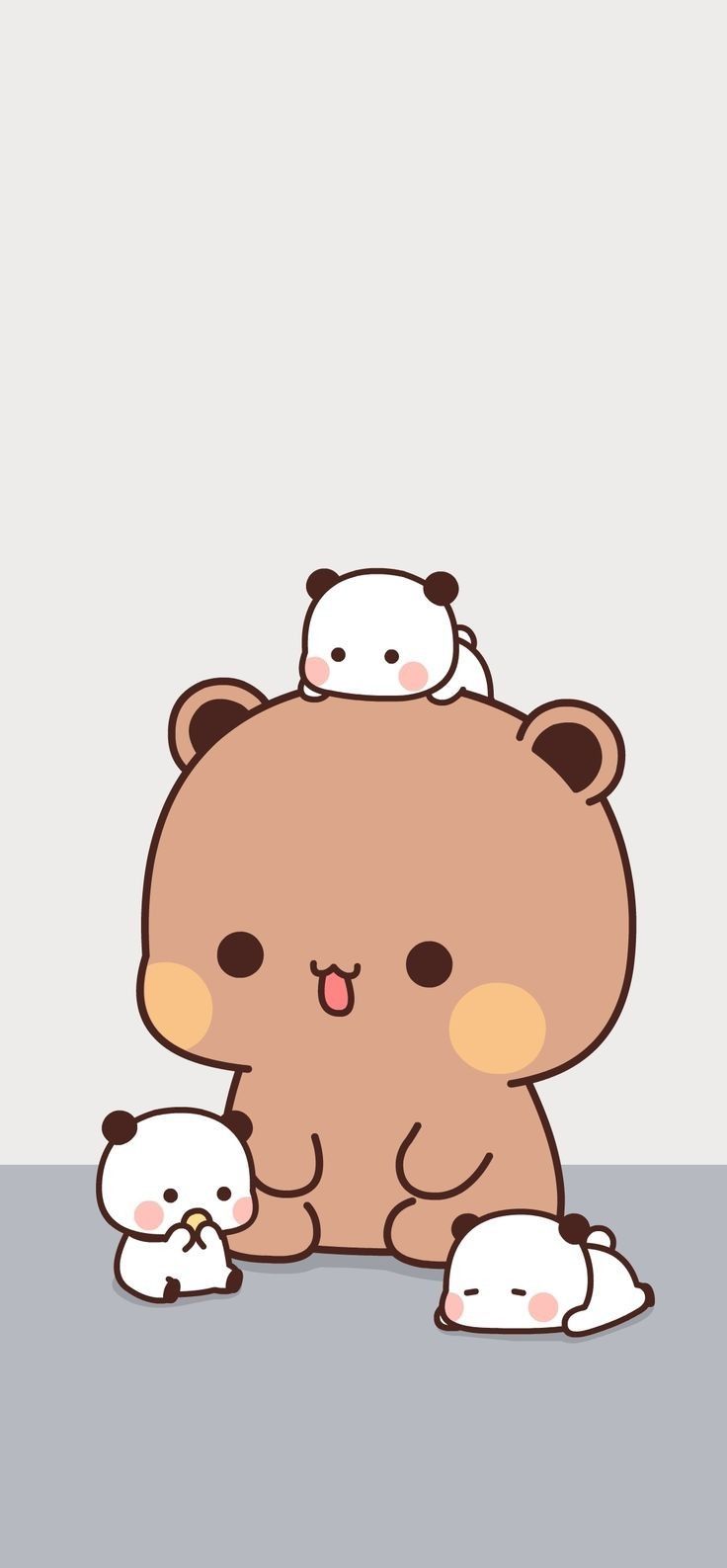 Hình nền gấu cute hoạt hình cho điện thoại 1