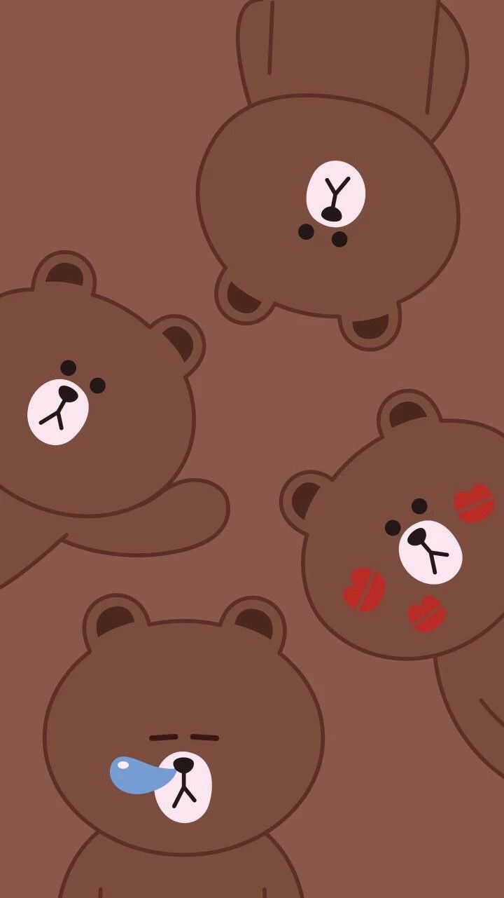 Hình nền gấu cute hoạt hình cho điện thoại 14
