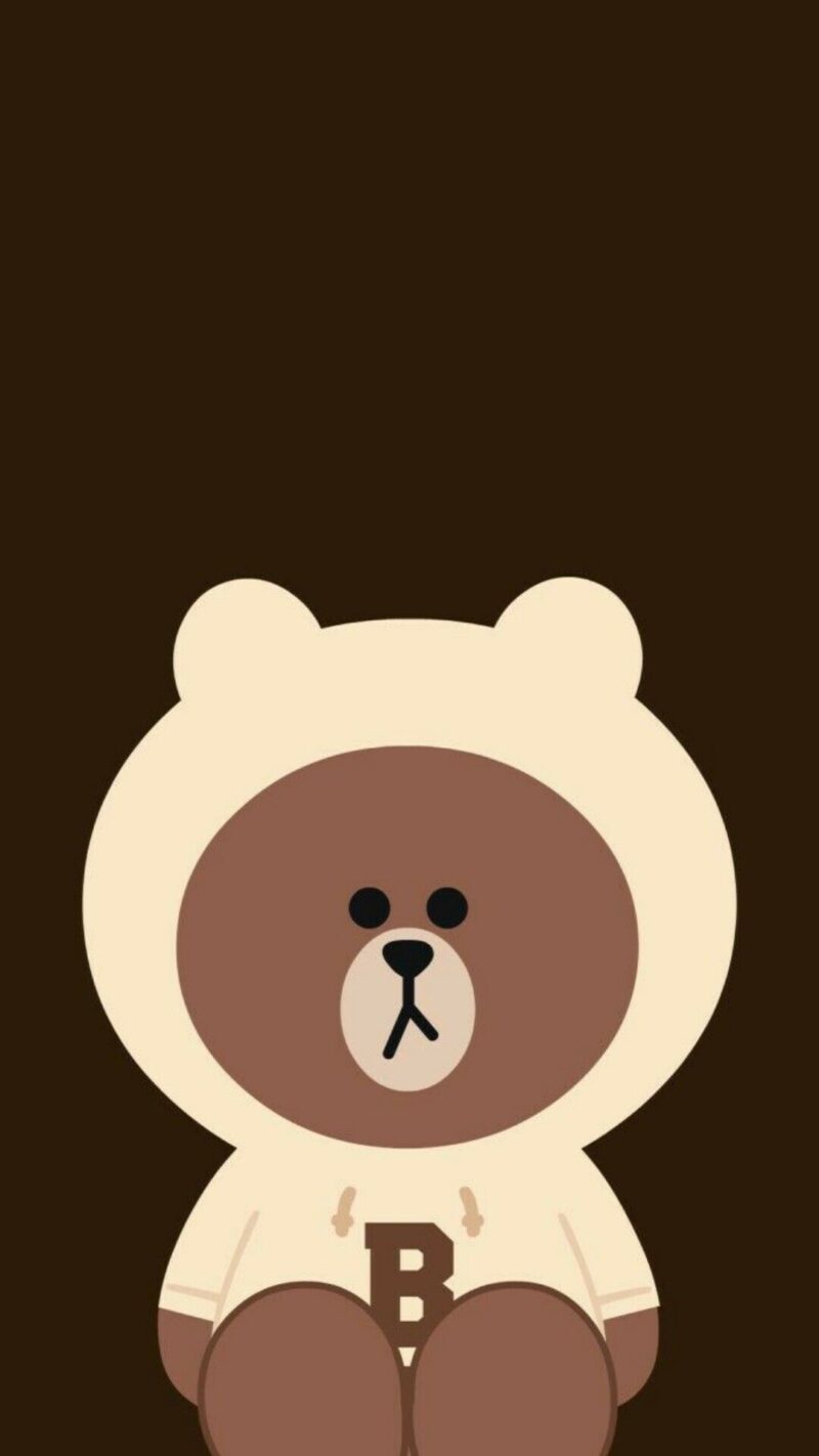 Hình nền gấu cute hoạt hình cho điện thoại 13
