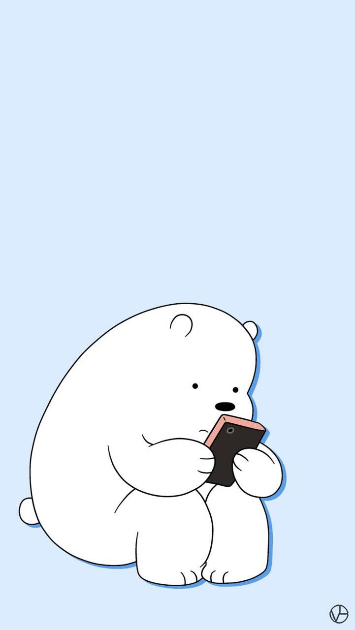 Hình nền gấu cute hoạt hình cho điện thoại 10