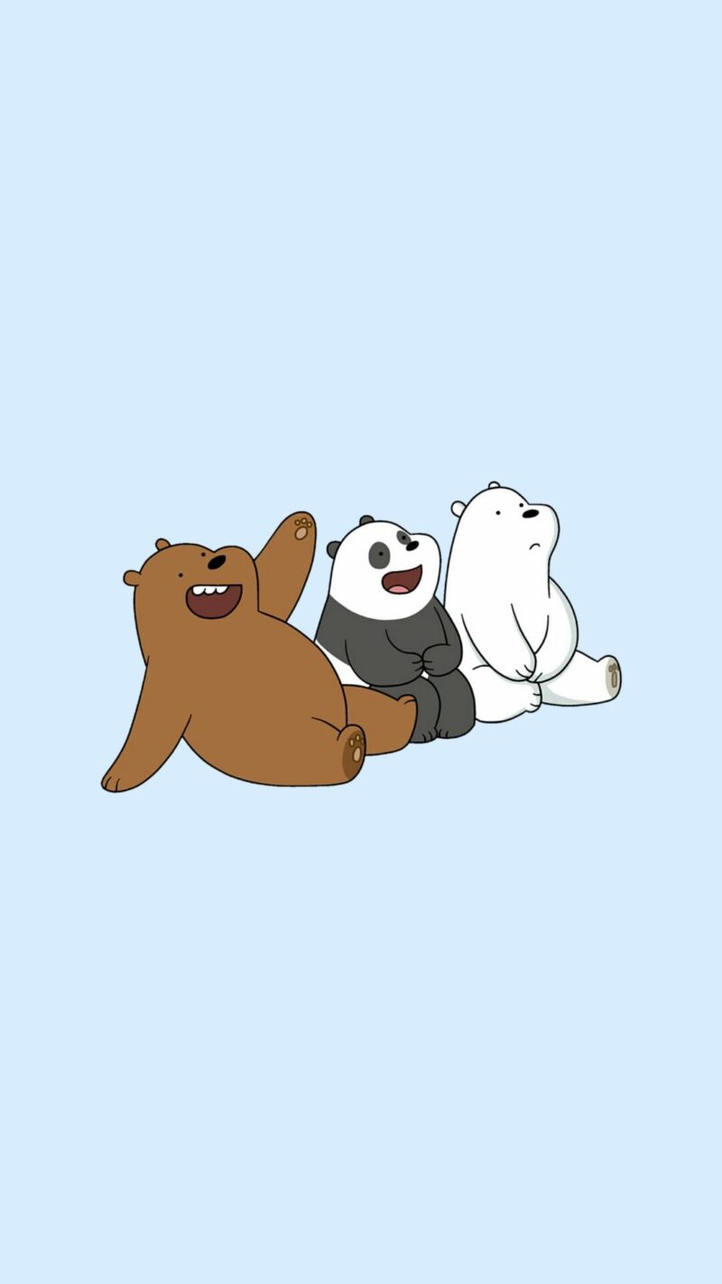 Hình nền gấu cute hoạt hình cho điện thoại 7
