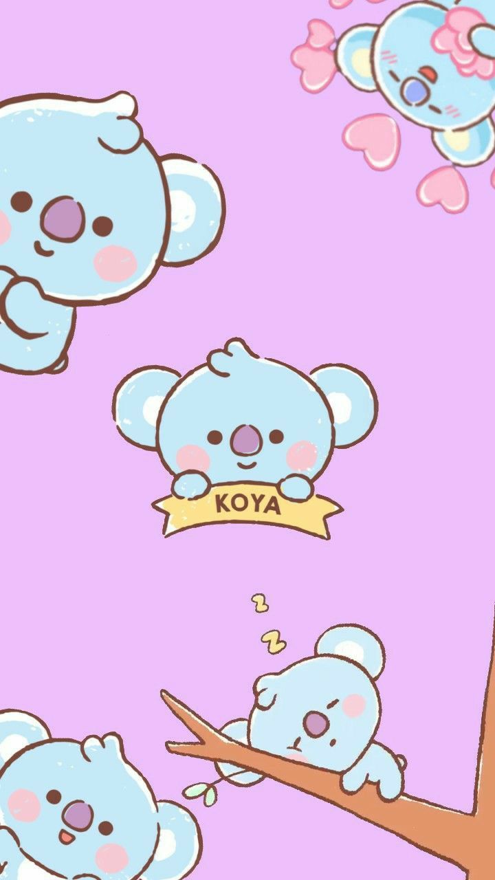 Hình nền gấu cute hoạt hình cho điện thoại 5