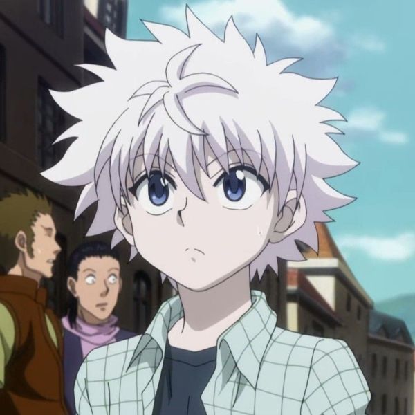 Killua avatar anime, nổi bật với thần thái lạnh lùng.