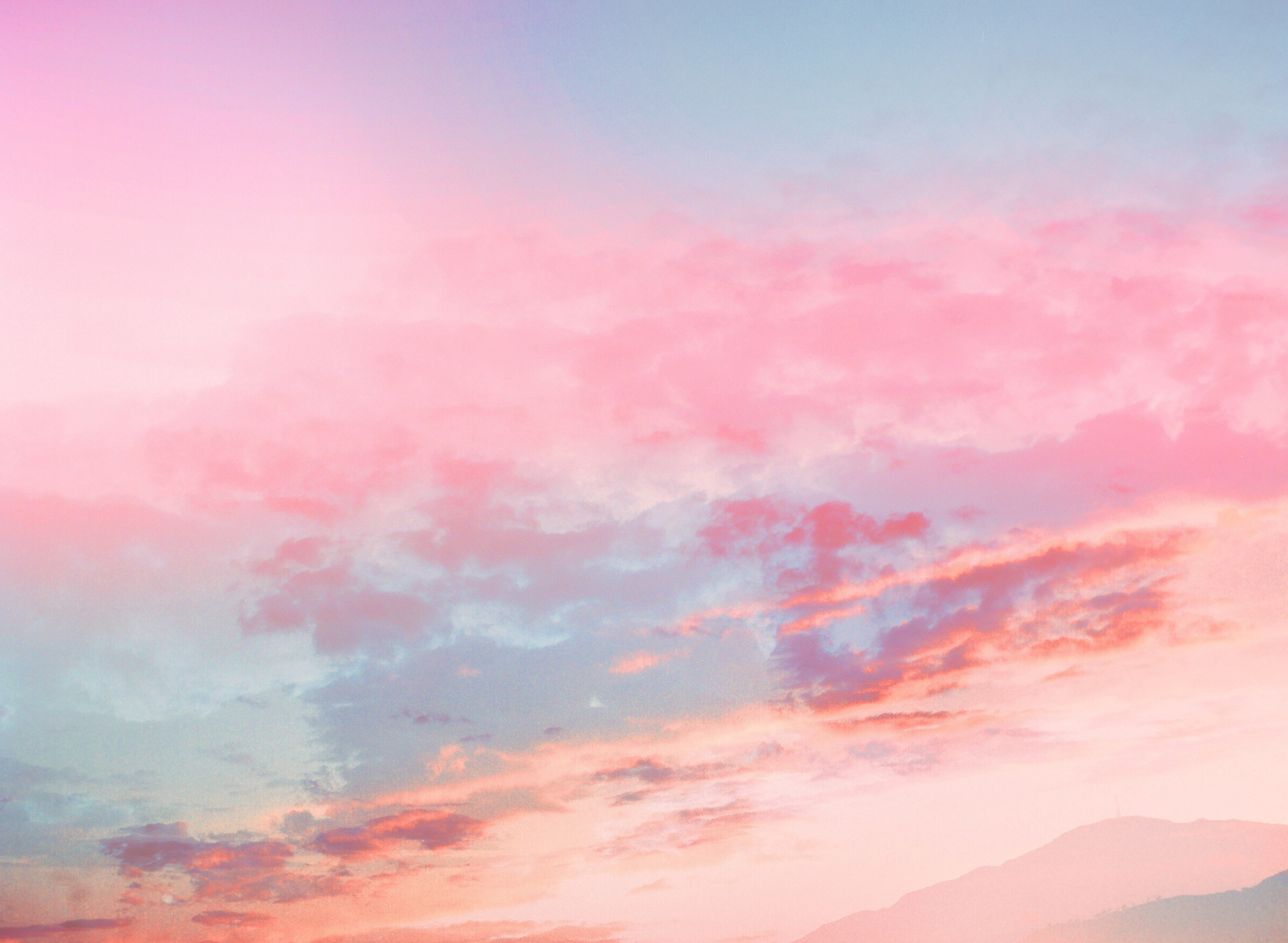 Phong cảnh đám mây màu hồng lãng mạn 31