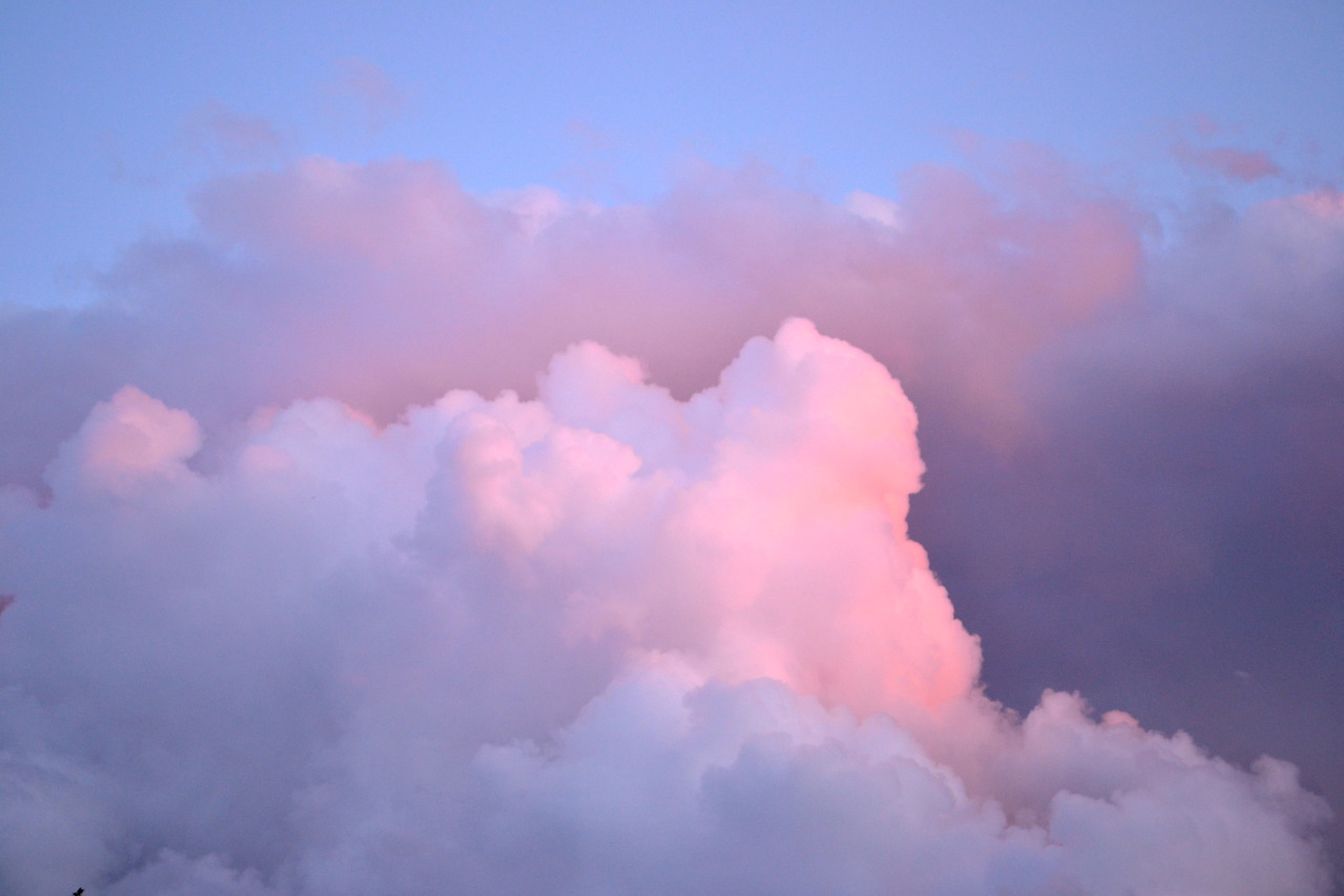 Phong cảnh đám mây màu hồng lãng mạn 32