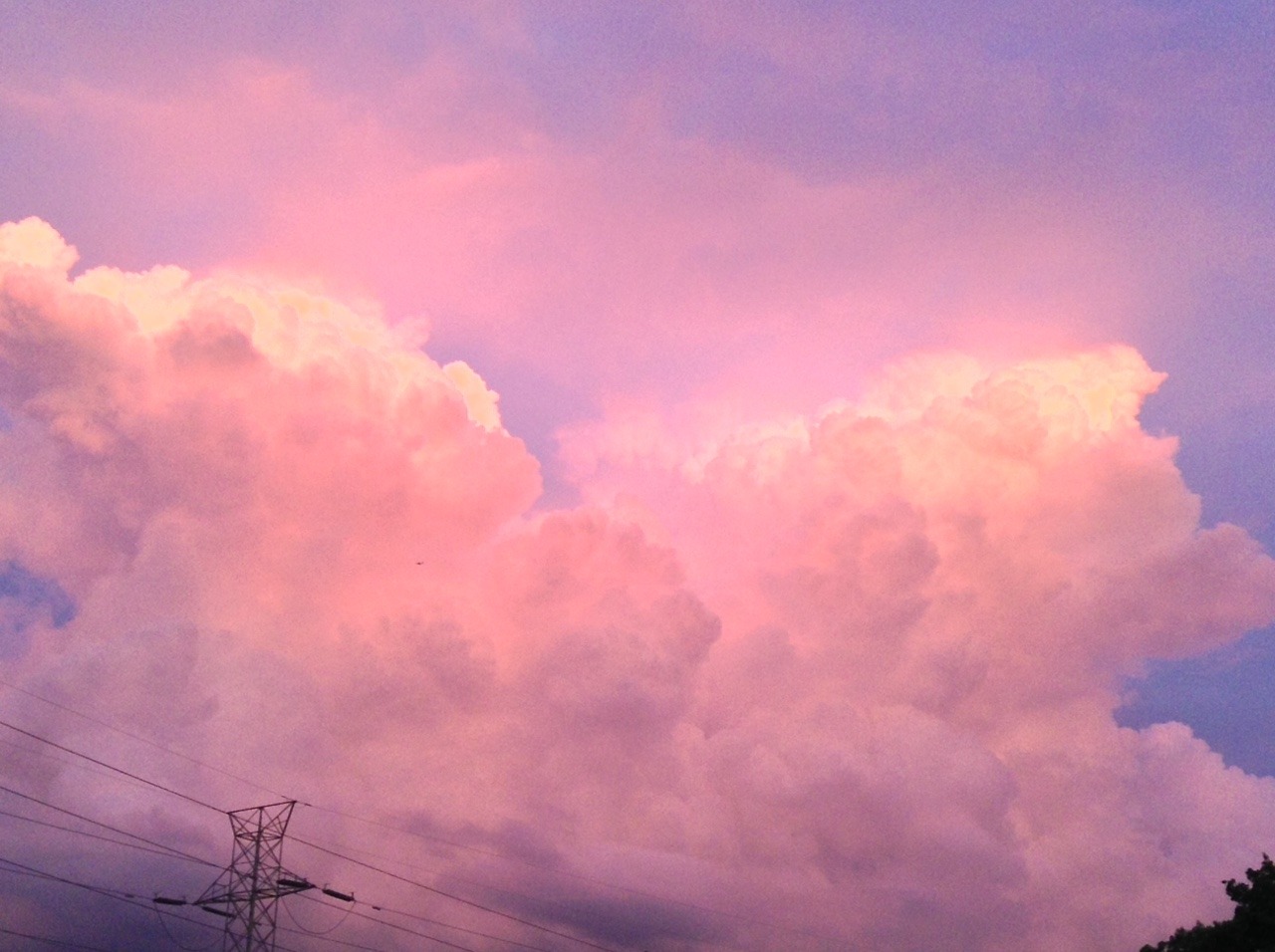 Phong cảnh đám mây màu hồng lãng mạn 47