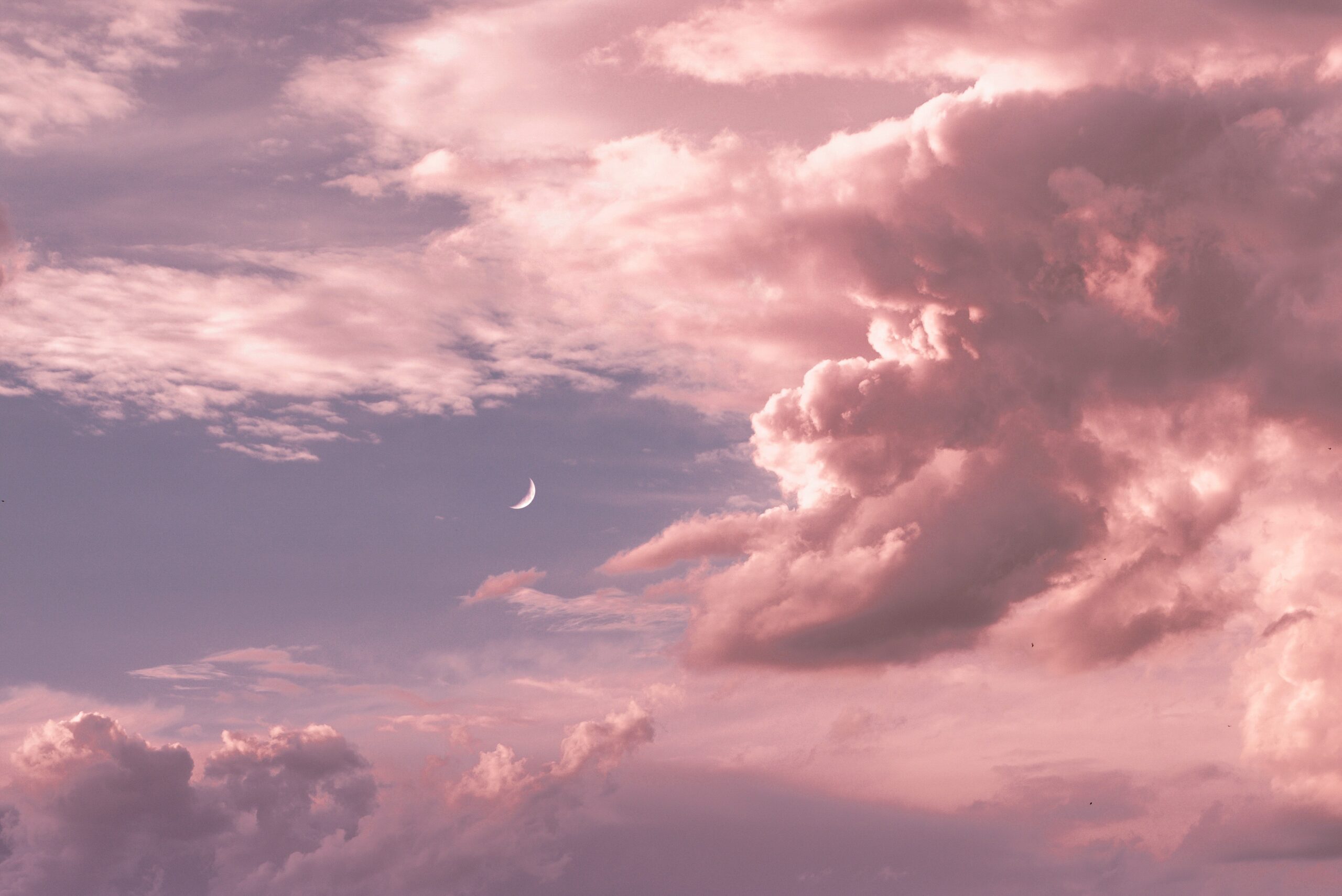 Phong cảnh đám mây màu hồng lãng mạn 1