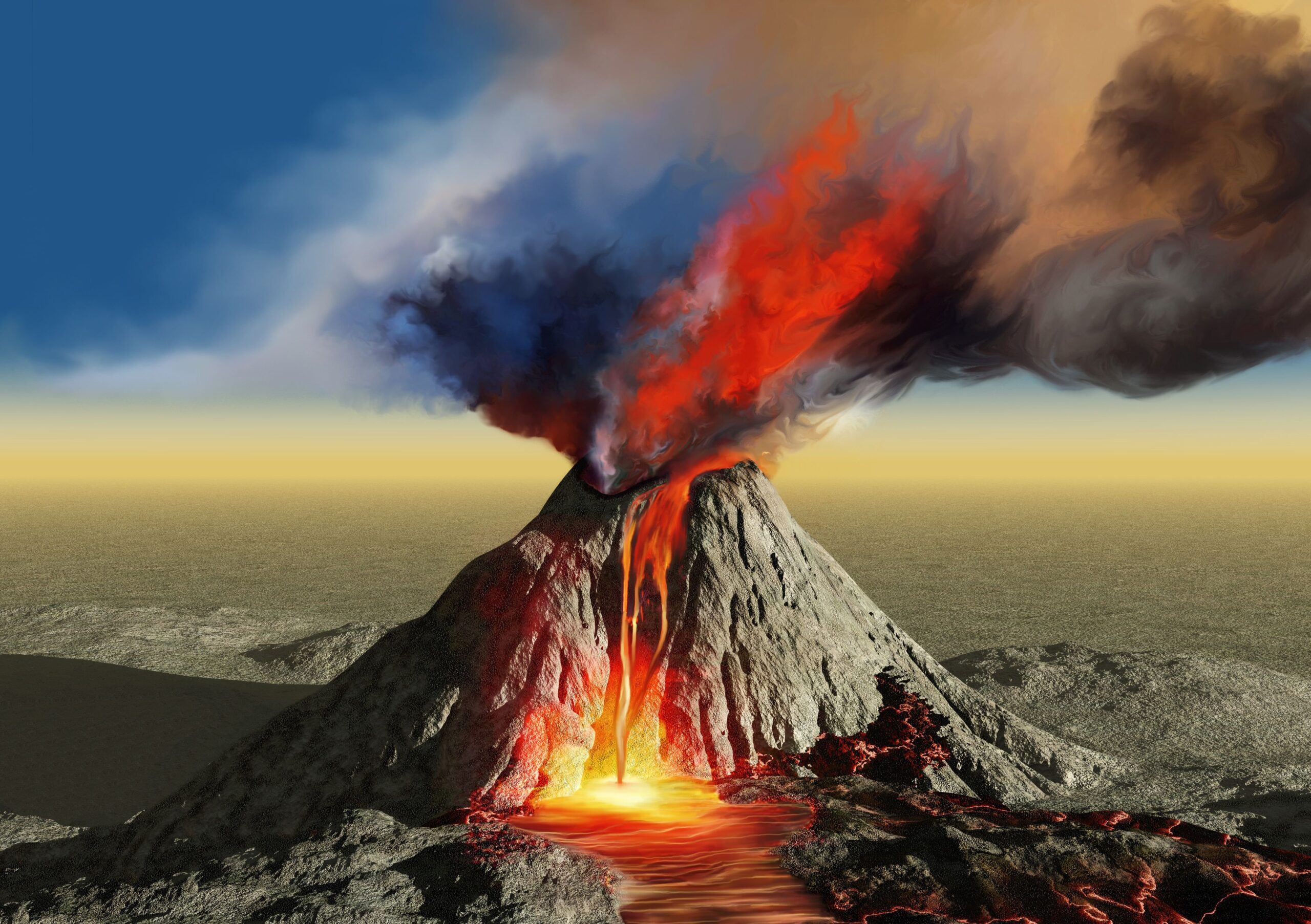 Phong cảnh núi lửa hoạt động 25