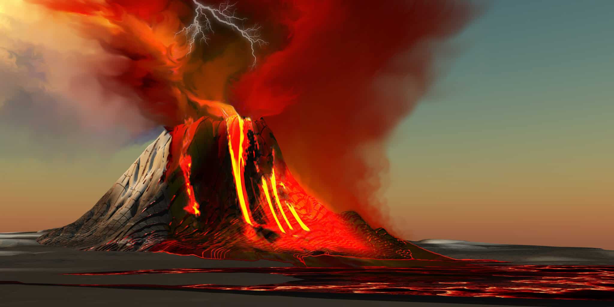 Phong cảnh núi lửa hoạt động 41