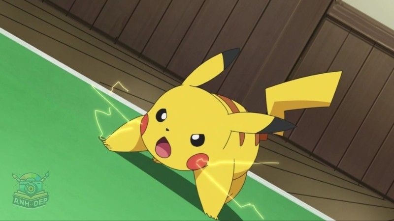 ảnh chibi pikachu cute phát ra tia sét