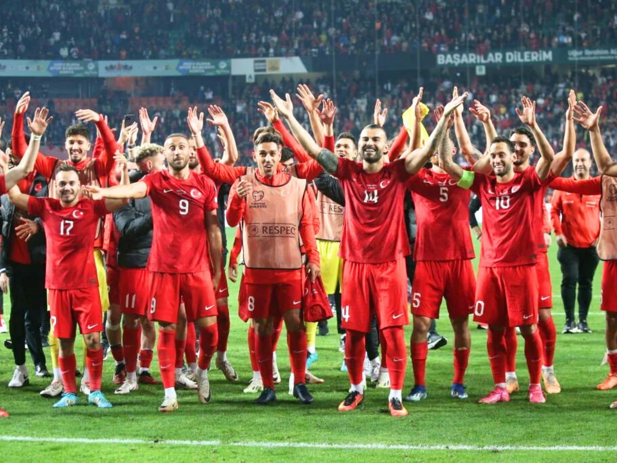  Ảnh cầu thủ đội tuyển Thổ Nhĩ Kỳ ăn mừng chiến thắng 6