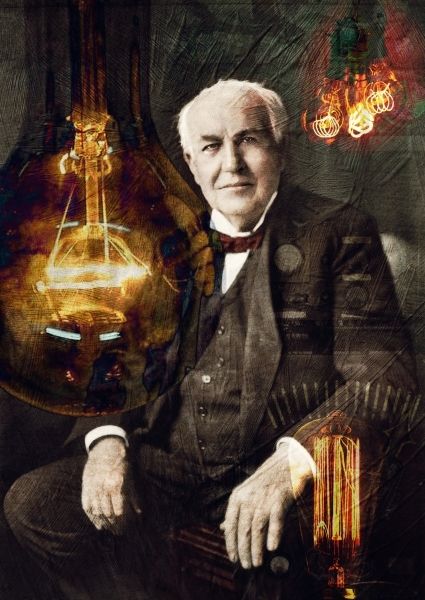 Ảnh Thomas Edison, biểu tượng của niềm đam mê và sự bền bỉ