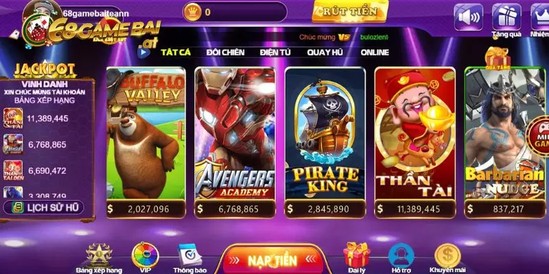 68 game bài là cổng game giải trí được yêu thích