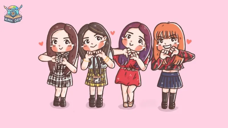 Rosé phiên bản chibi với nụ cười ngọt ngào làm tan chảy trái tim.