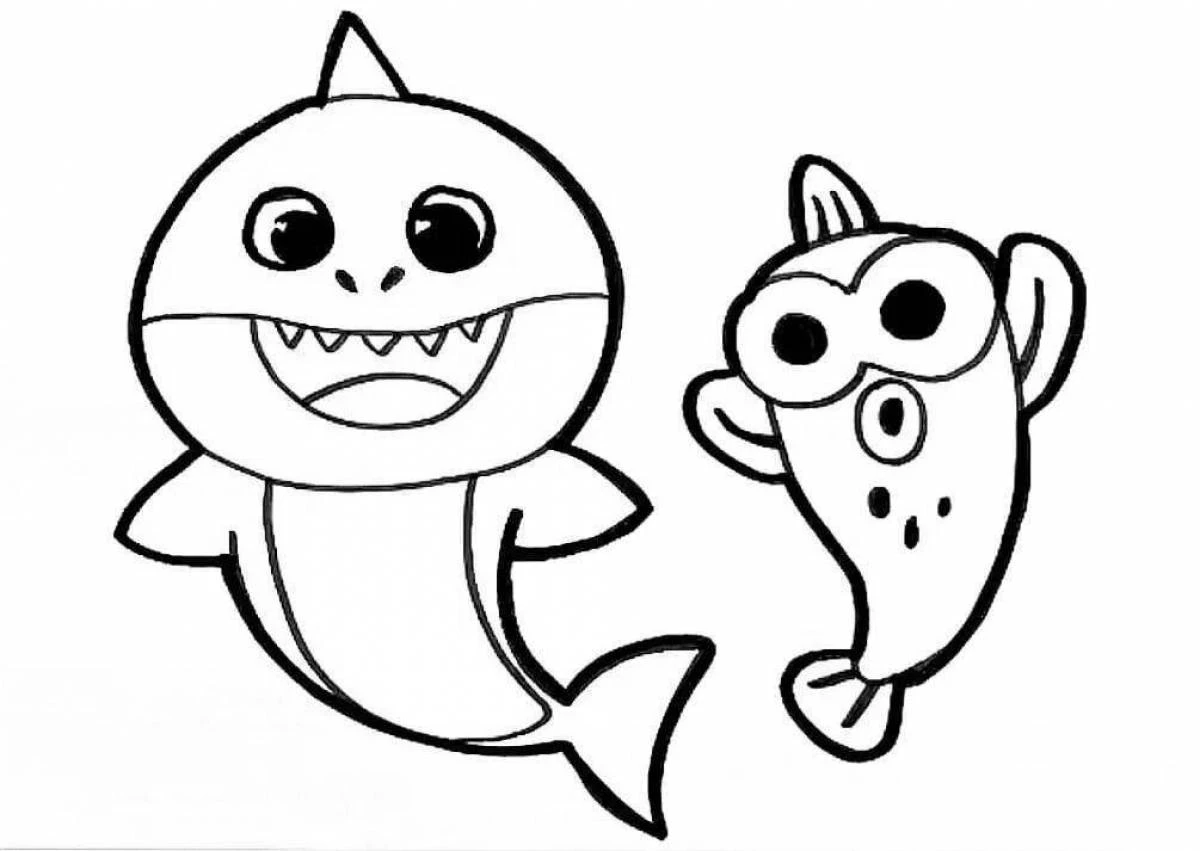 Bộ 100+ tranh tô màu baby shark giúp bé thỏa sức sáng tạo 5