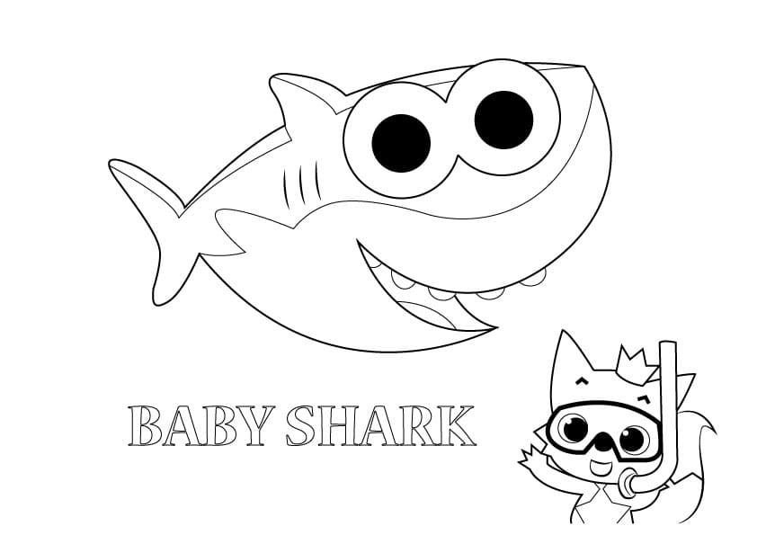 Bộ 100+ tranh tô màu baby shark giúp bé thỏa sức sáng tạo 53