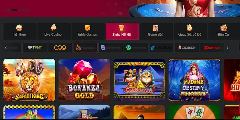 Những sảnh game nổi tiếng có mặt tại Slot Nổ Hũ Net88