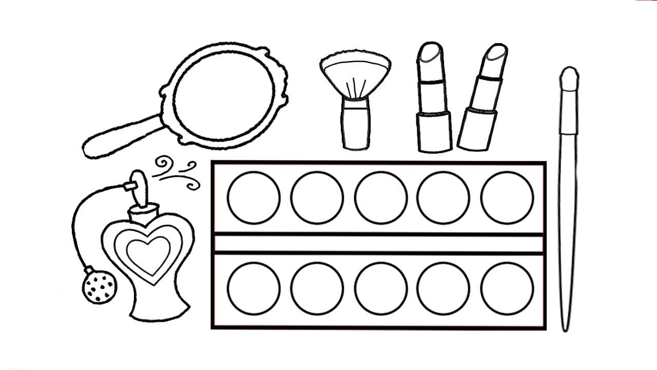 Tranh tô màu đồ chơi trang điểm phát triển tư duy sáng tạo