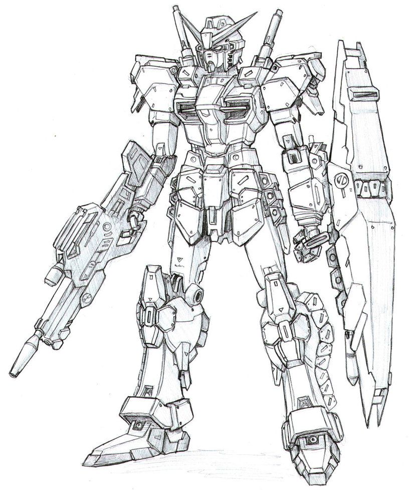 tranh tô màu robot gundam 27