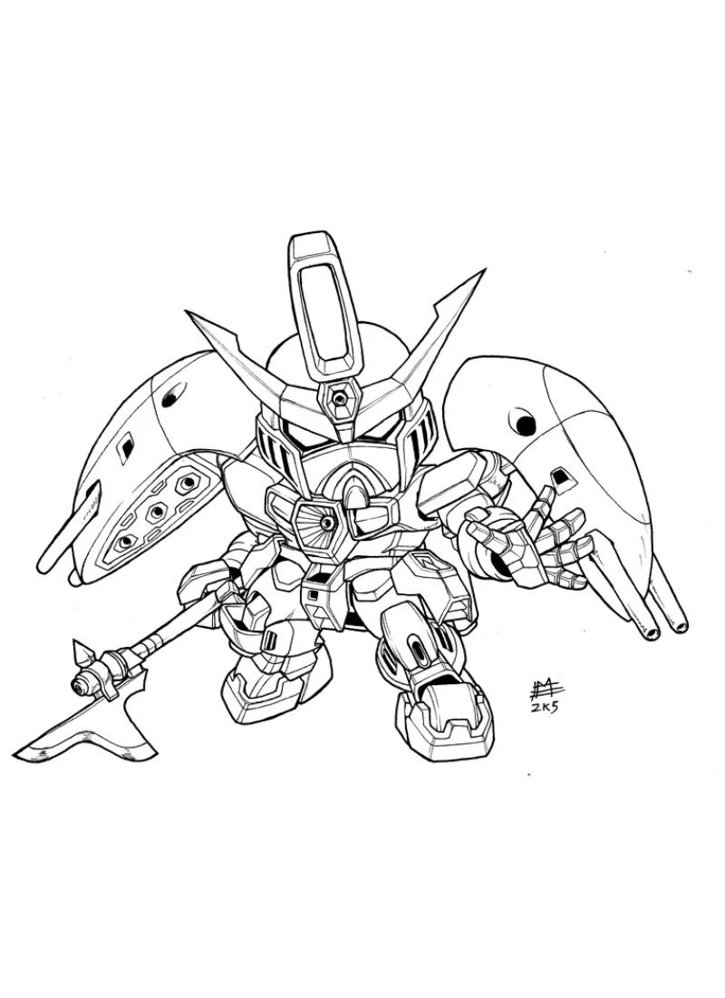 tranh tô màu robot gundam 33