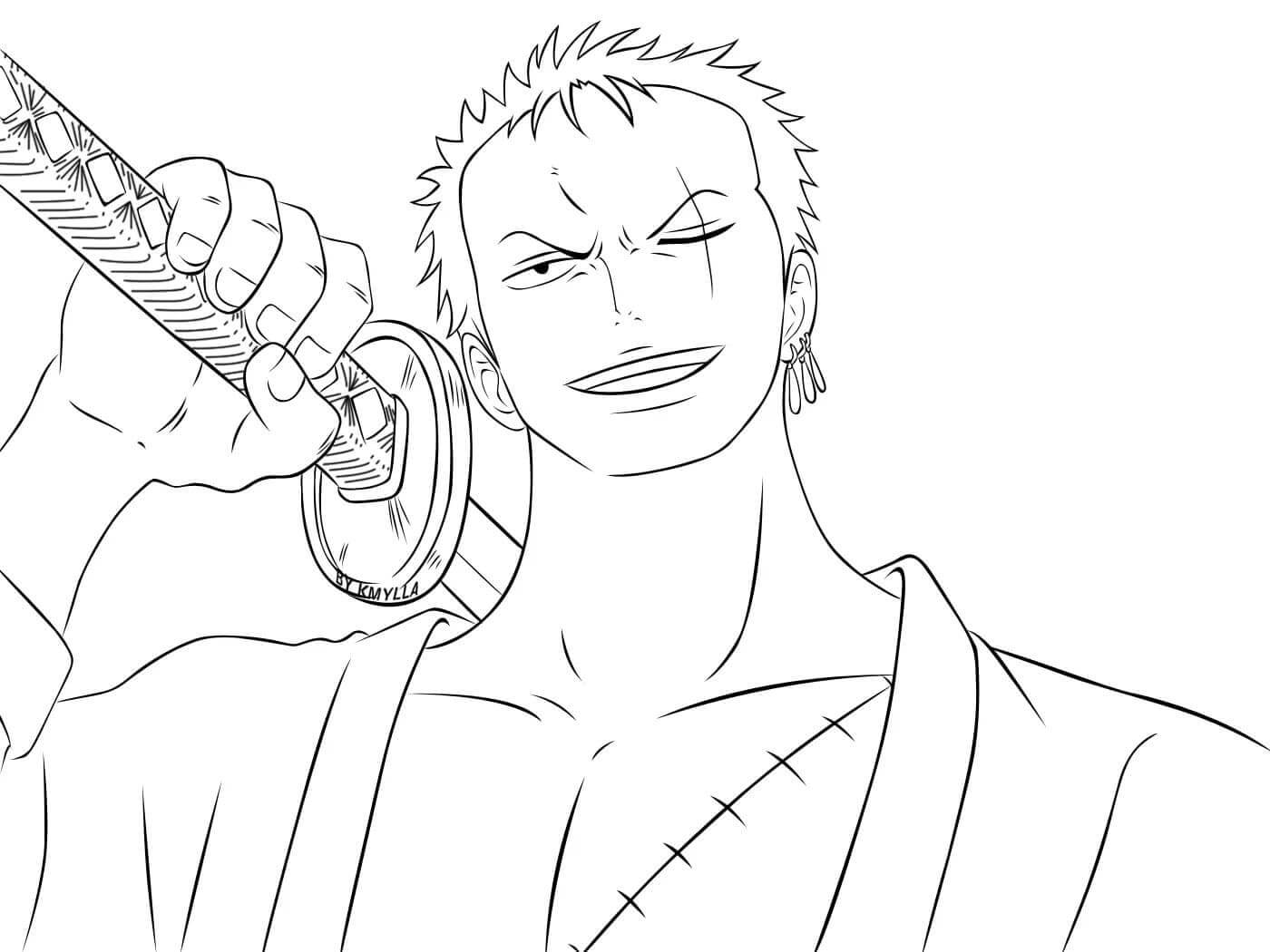 Tranh tô màu Zoro làm quà tặng ý nghĩa