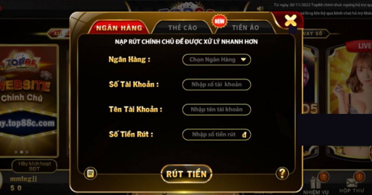 Lý do cần nạp tiền Top88