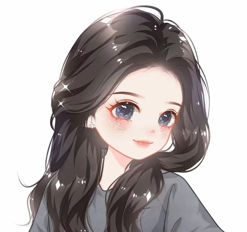 Tải ngay ảnh chibi dễ thương làm avatar nữ trong trang phục xinh xắn.