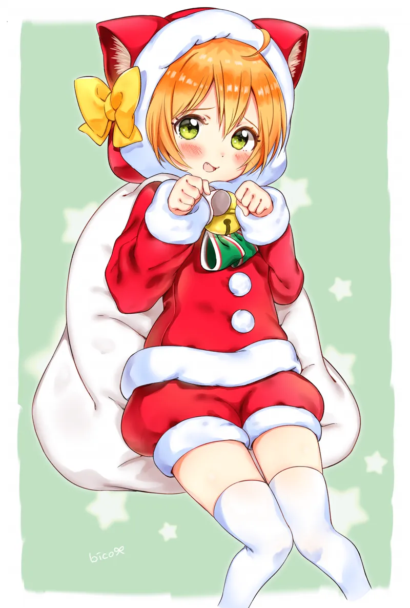 Chibi anime giáng sinh dễ thương đang trang trí cây thông Noel cực ngộ nghĩnh.