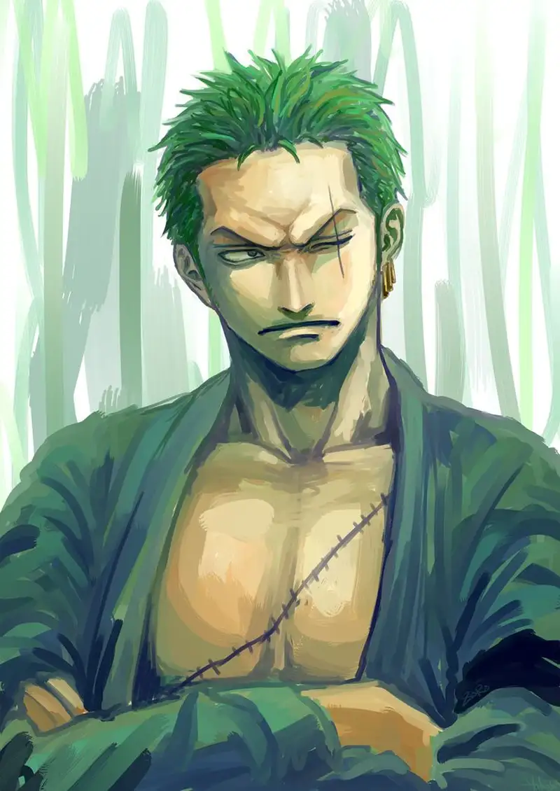 Hình ảnh Roronoa Zoro với phong cách kiếm sĩ lừng danh