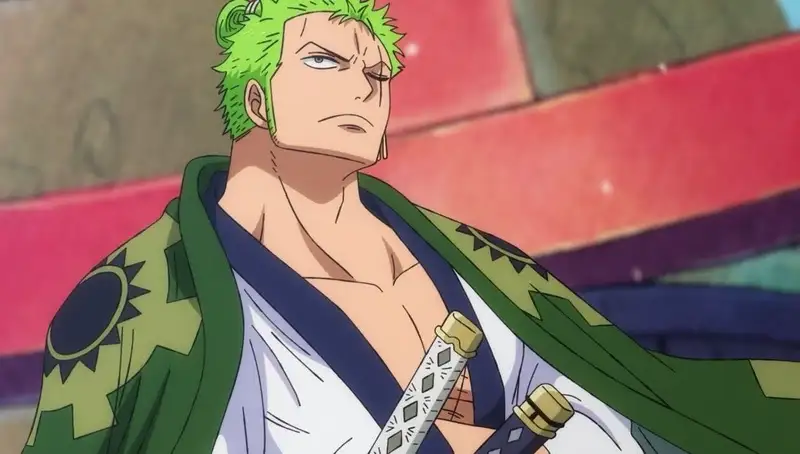 Hình ảnh Roronoa Zoro với ánh mắt đầy quyết tâm