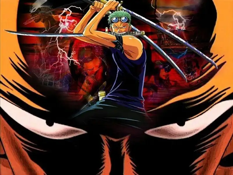 Hình ảnh Roronoa Zoro trong khoảnh khắc chiến đấu đỉnh cao