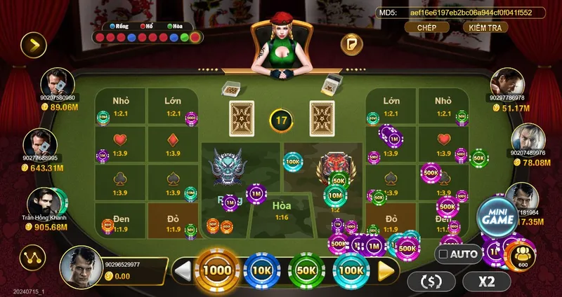 Hiệu ứng đẹp mắt game rồng hổ 999Bet