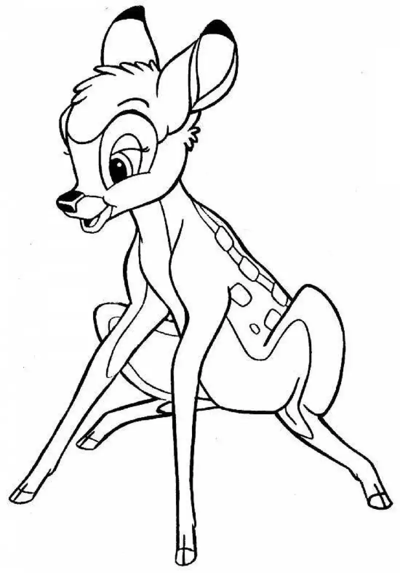 tranh tô màu Bambi  8