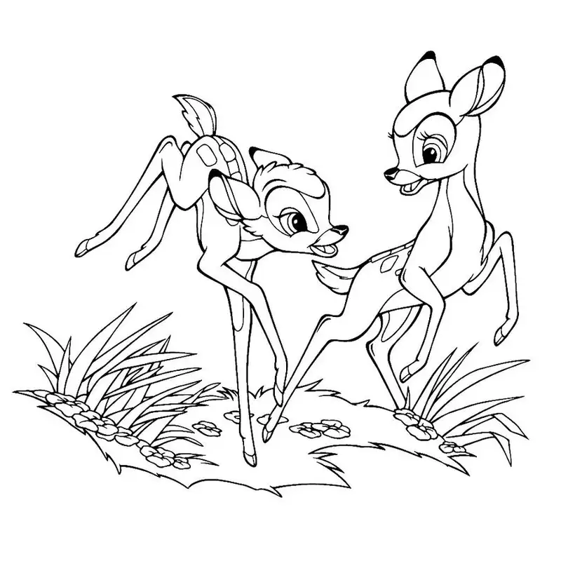  tranh tô màu Bambi  38