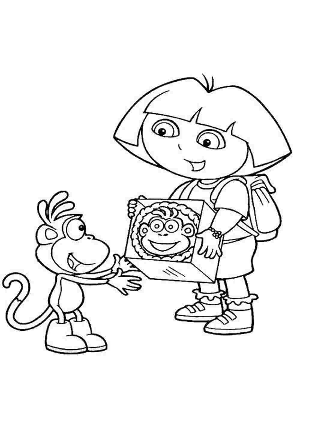 Tranh tô màu Dora the Explorer 1