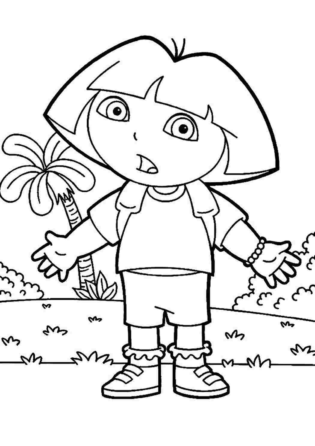 Tranh tô màu Dora the Explorer 5