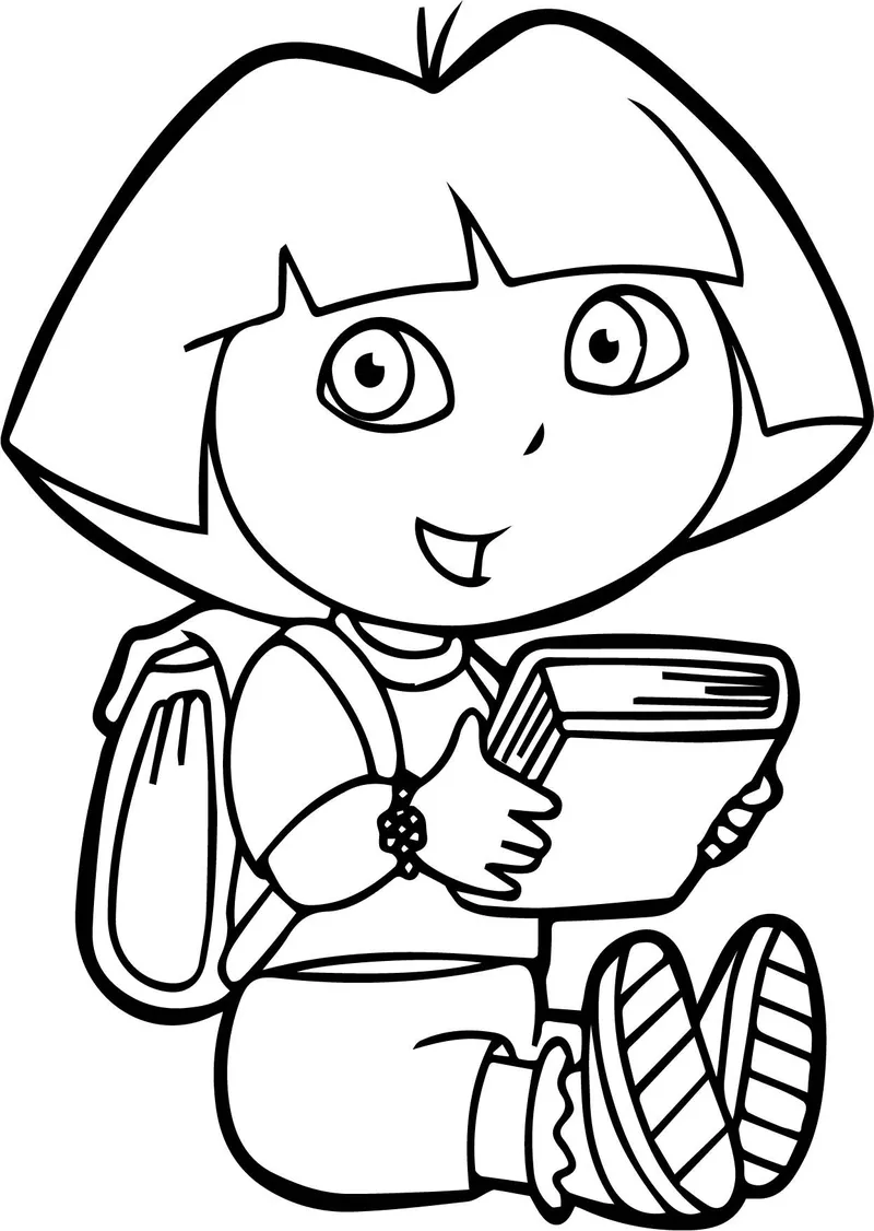 Tranh tô màu Dora the Explorer 6