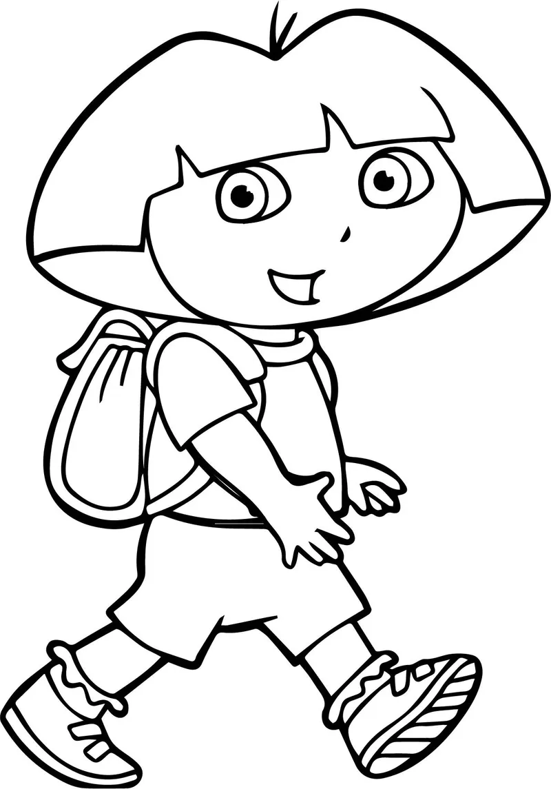 Tranh tô màu Dora the Explorer 10