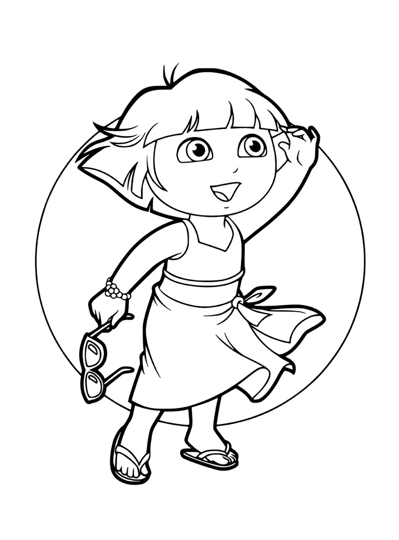 Tranh tô màu Dora the Explorer 12