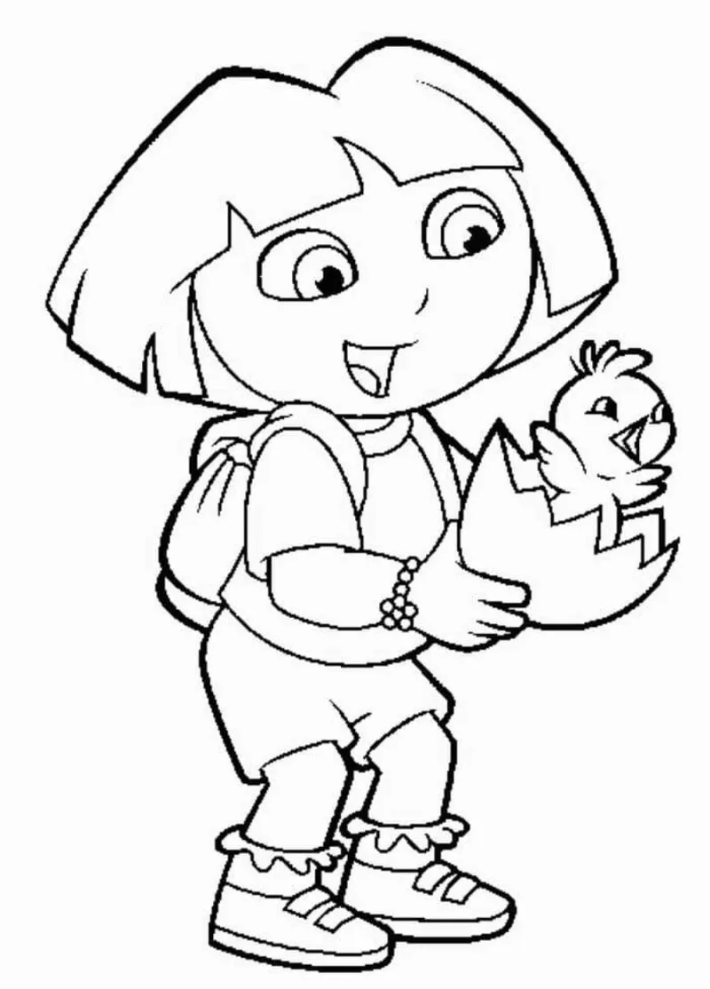 Tranh tô màu Dora the Explorer 14