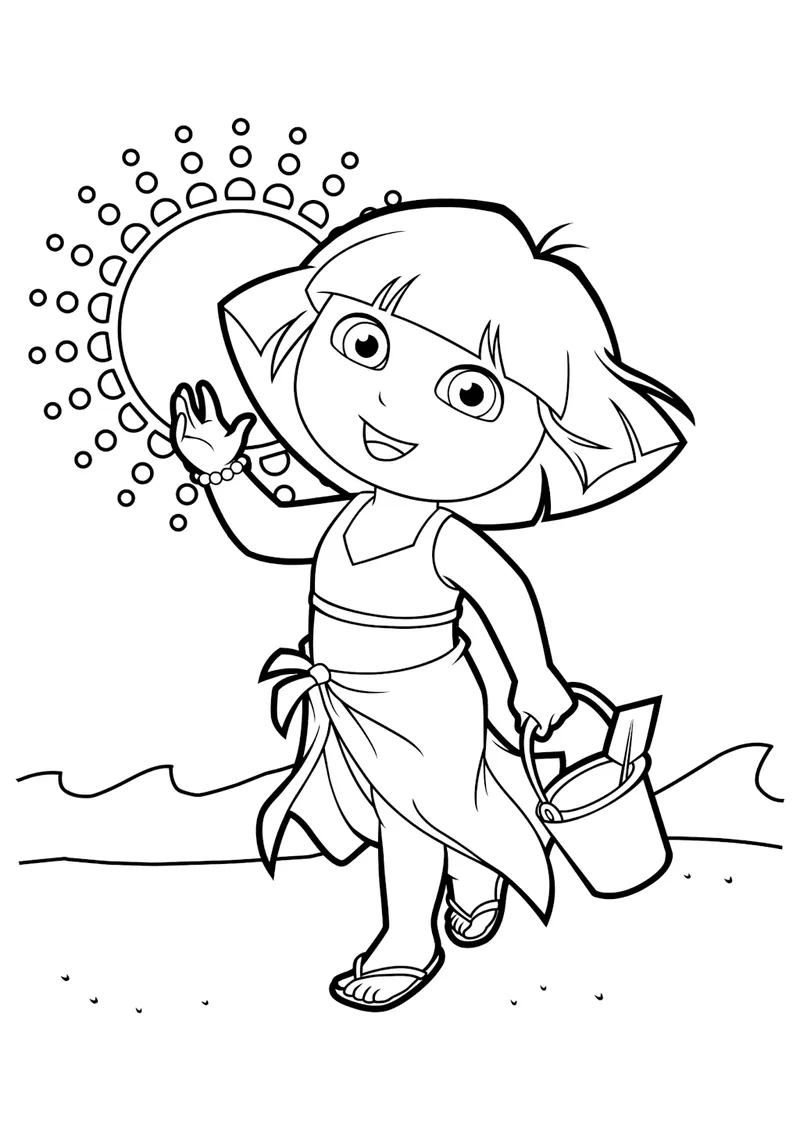 Tranh tô màu Dora the Explorer 22