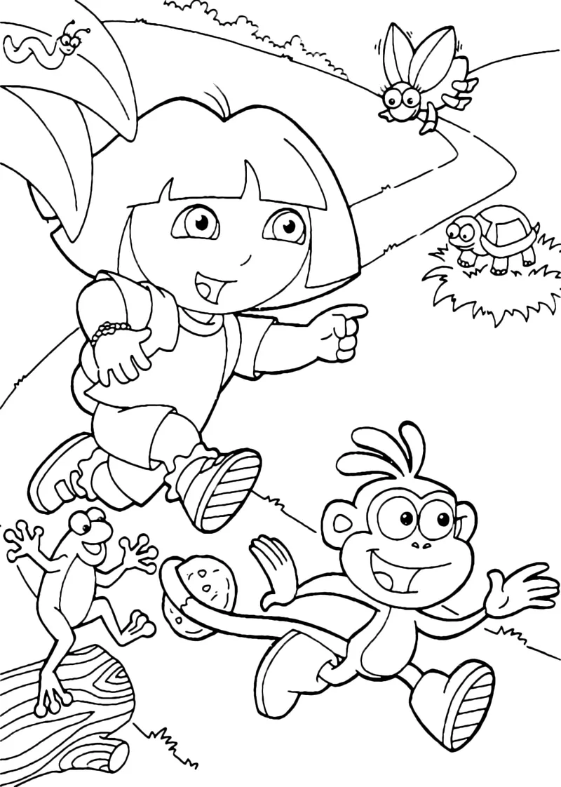 Tranh tô màu Dora the Explorer 29