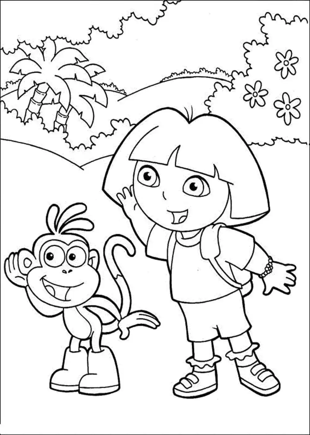 Tranh tô màu Dora the Explorer 36