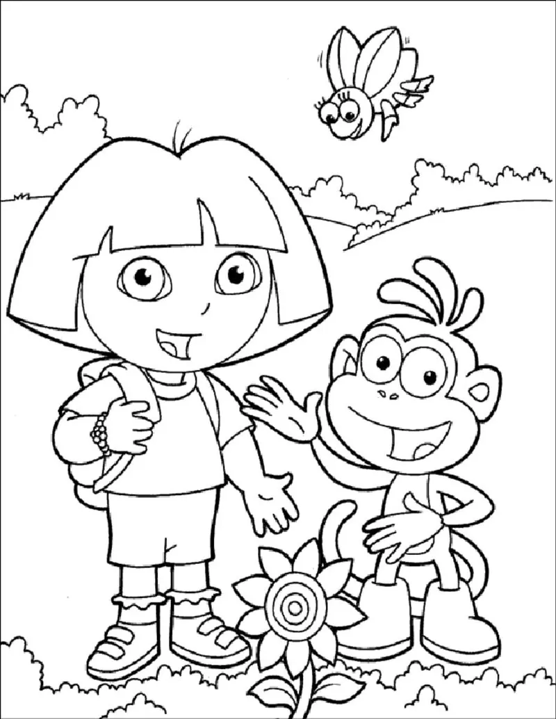 Tranh tô màu Dora the Explorer 44