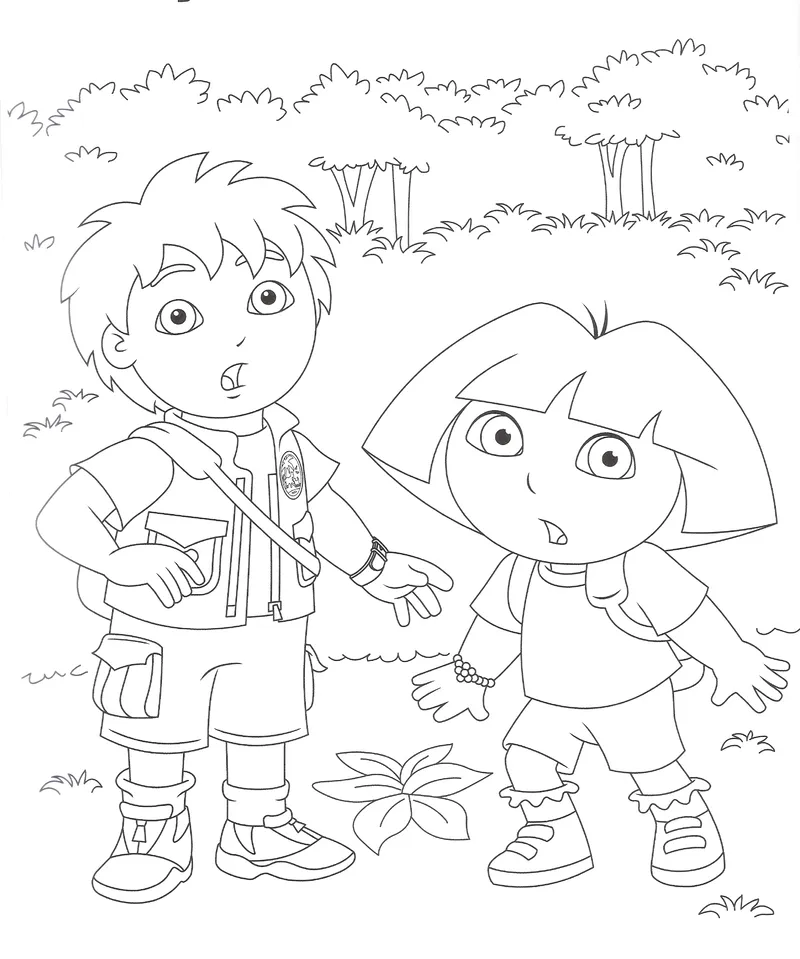 Tranh tô màu Dora the Explorer 46