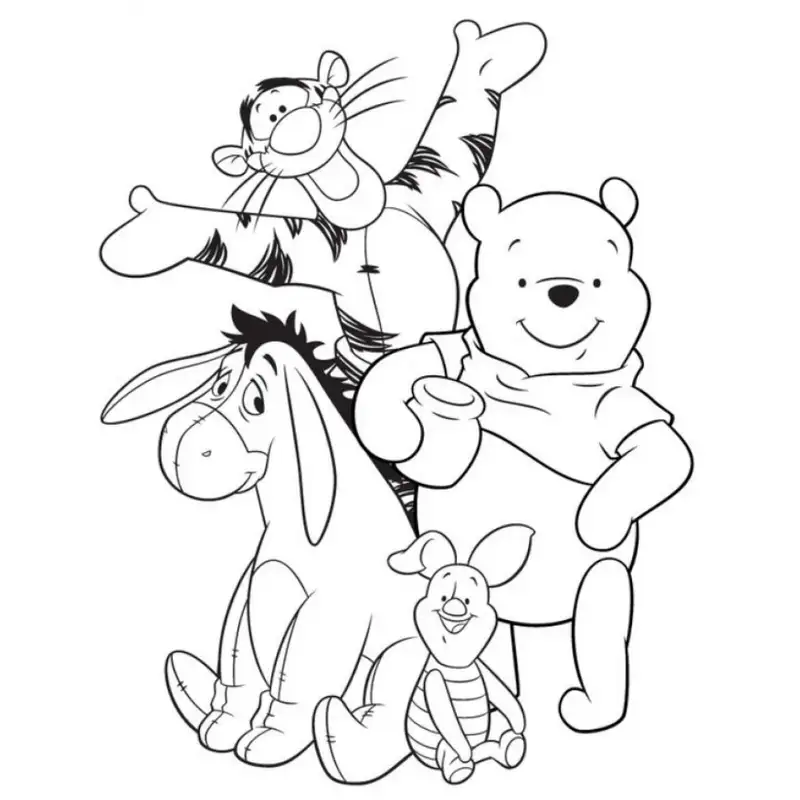 tranh tô màu Winnie the Pooh 41