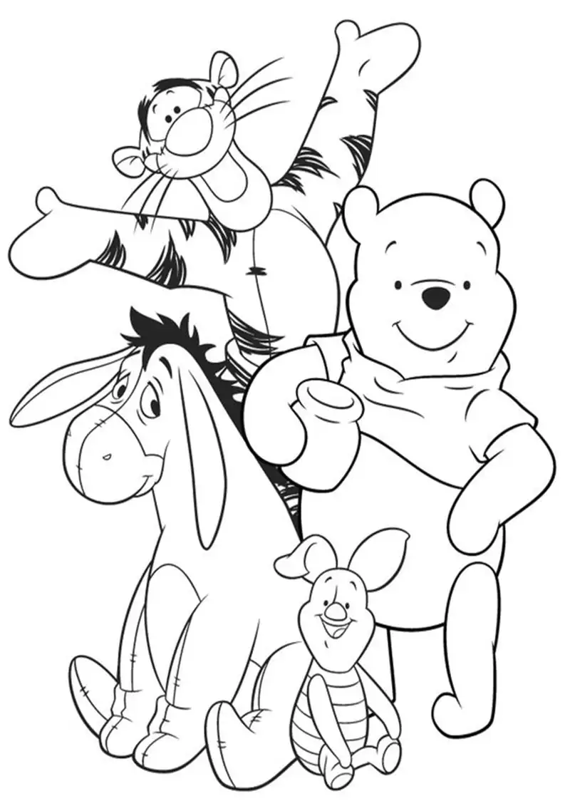 tranh tô màu Winnie the Pooh 10