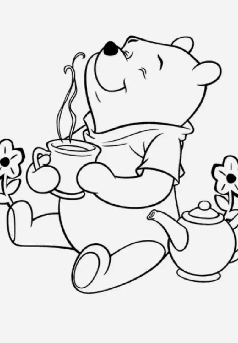 tranh tô màu Winnie the Pooh 15