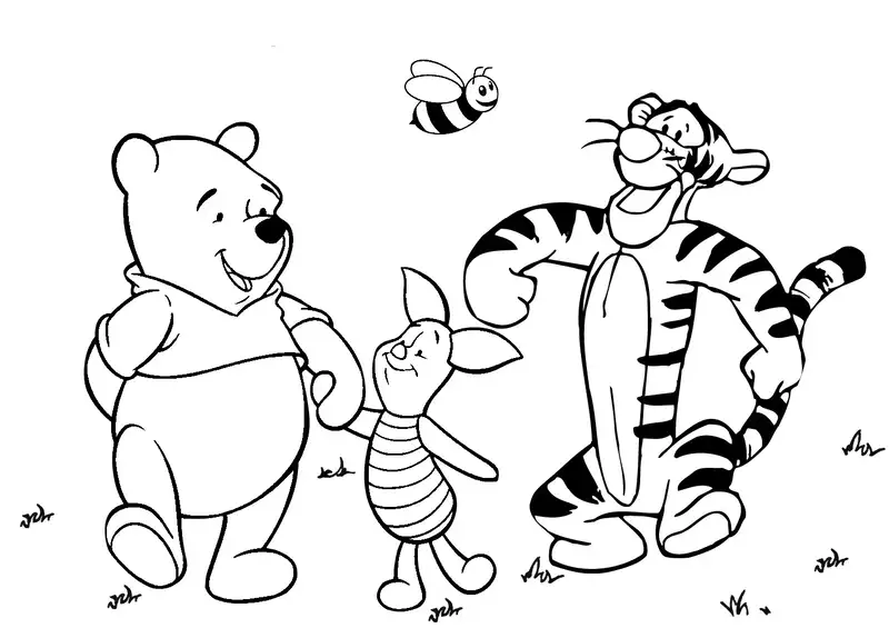 tranh tô màu Winnie the Pooh 2