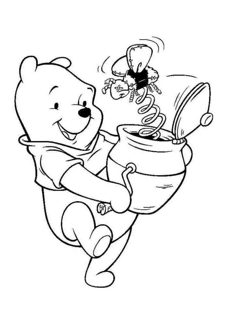 tranh tô màu Winnie the Pooh 6